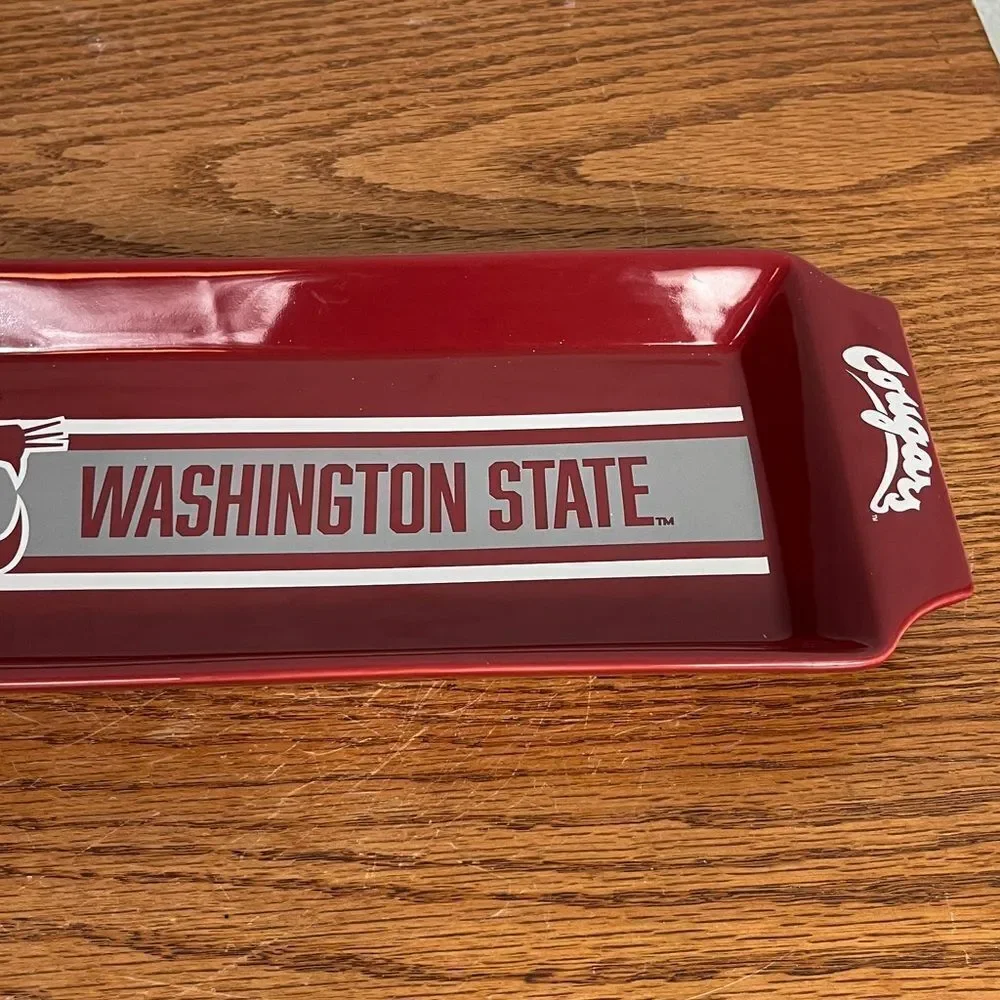 WSU Washington State Cougars Charcuterie or serving Plate 14”x5” limited edition